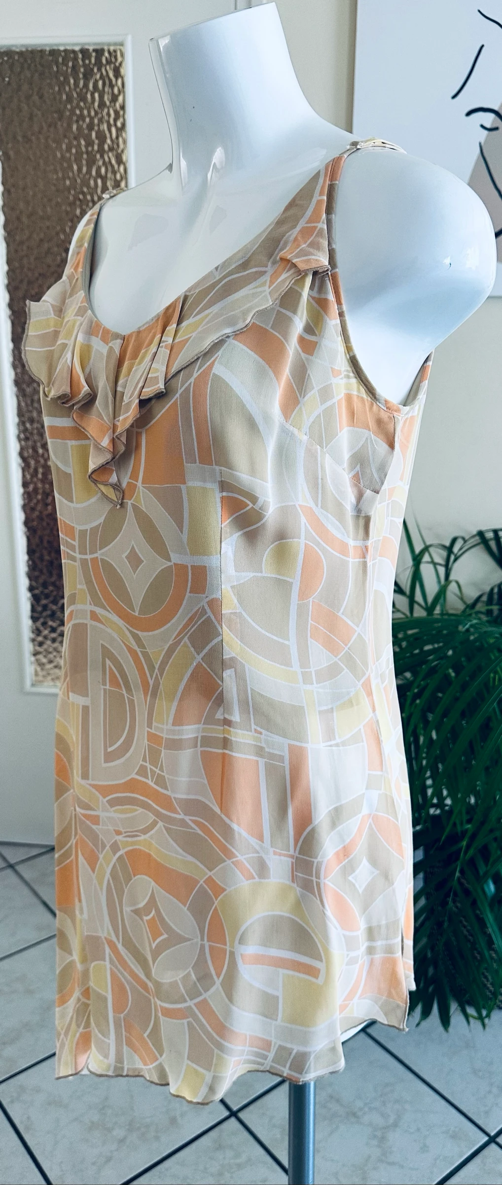 Blusa Assimétrica Estampada Maison 1.2.3 T42 – Perfeito Estado – Forrada – photo 4